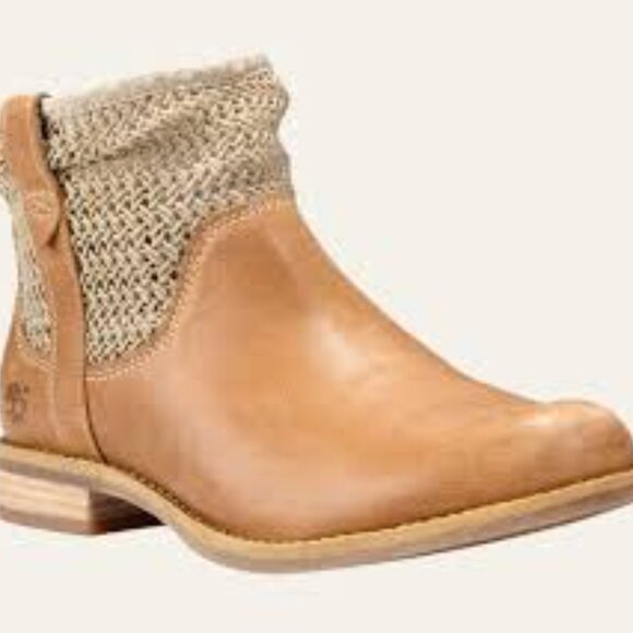 Timberland Women's Savin Hill Leather Wool Classic Ankle Bootie Size 7.5 - Picture 1 of 7